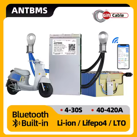 ANT BMS Smart 4S to 30S Lifepo4 Li-ion LTO Battery 80A 300A 420A 1050A 7S 8S 16S 20S 22S 24S 30S BT 