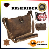 ORIGINAL RUSH RIDER GENUINE LEATHER SLING BAG CROSSBODY MEN WOMEN BEG LELAKI PEREMPUAN KULIT ASLI BR