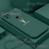 เคส OPPO A15เคสโทรศัพท์มือถือนิ่มลายใหม่หัวกวางเหลือง