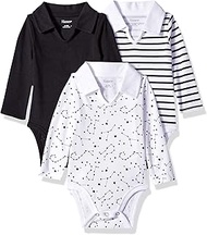 Ultimate Baby Flexy 3 Pack Long Sleeve Polo Bodysuits