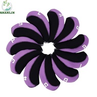 SHANLIN Golf Iron Headcover 11Pcs Golf Training Equipment 4-9,P,S,A,L Durable Golf Putter Accessorie