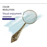 (Ready Stock)Portable 18155-6 All-metal handheld optical glass magnifying glass high-definition read