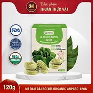 Mì Rau Củ Rau Cải Bó Xôi Organic Anpaso Ăn Dặm Cho Bé Từ 6 Tháng Tuổi 120g/ 300g - Bổ Sung Chất Xơ, 
