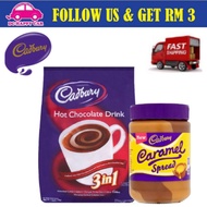 Cadbury 3 In 1 Hot Chocolate Drink 450g + Cadbury Chocolate &amp; Caramel Spread 400g