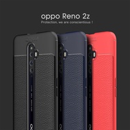 OPPO Reno 2 / Reno 2Z Fashion Leather TPU Soft Silicone Full Cover Shockproof Phone Case