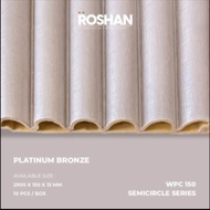 Roshan WPC WALL PANEL SEMI CIRCLE 1/2 CIRCLE 2.9M - CANADA WHITE