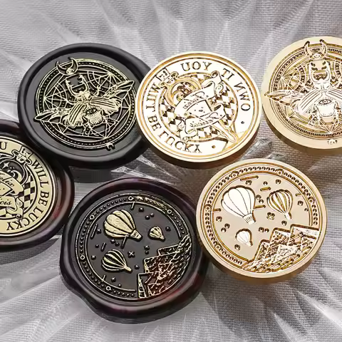 1Seal Wax Stamp Head Vintage Series Wax Seal Stamp Copper Head for Journaling