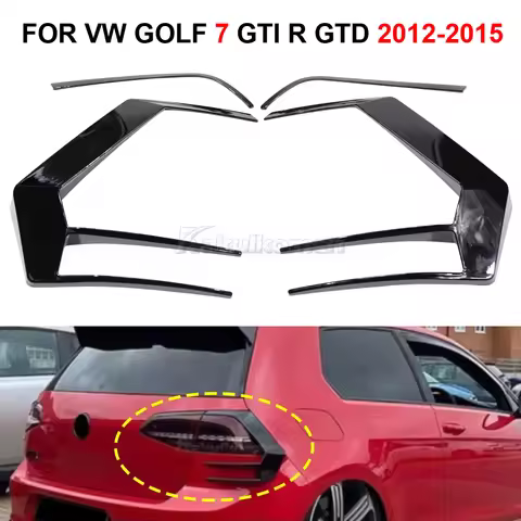 For VW Golf 7 7.5 MK7 MK7.5 GTI R GTD R400 2012-2020 Car Rear Bumper Splitter Canard Rear Tail Lamp 