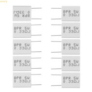 weroyal 10 pcs 0 33R 5 for W 5% Cement Resistor 0 33R 0 33Ohm Non-Inductive Resistor BPR