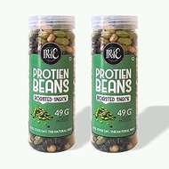 IRIE Protein Beans | 49g Plant Protein | Healthy Roasted Snack | Soyabean-Edamame Beans-Black Beans 