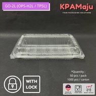 [1000pcs/carton] GO-2L (OPS-H2L/TP-5L) - Bakery Disposable Plastic Clear, Bekas Kuih Plastik, Plasti