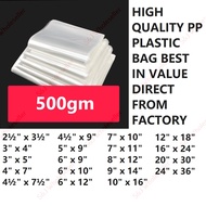 ✔️ 0.04 0.08 (500gm) PP Plastic Bag Transparent Plastik Clear 4x7 4½"x9" 5x9 6x10 7x10 7x11 8x12 9x14 10x16 12x18