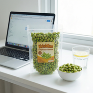 Keripik Sayur Edamame Premium KriukQue 100gr - Cemilan Diet Tinggi Protein Snack Sehat Renyah Gurih