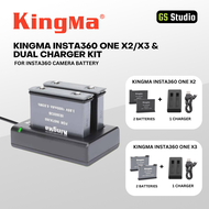 KINGMA INSTA360 ONE X2 / INSTA360 ONE X3 &amp; DUAL CHARGER KIT FOR INSTA360 CAMERA BATTERY