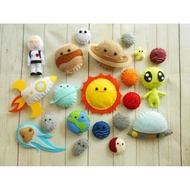 PRICE 1 set of 21 pcs solar system educational toys for children children's toy/s flannel toy/s flan