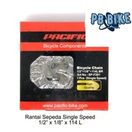 SINGLE 1 SPEED 114L 114L FIXIE BMX BIKE CHAIN FOR CHILDREN 12 16 18 20 MINI 26 SILVER