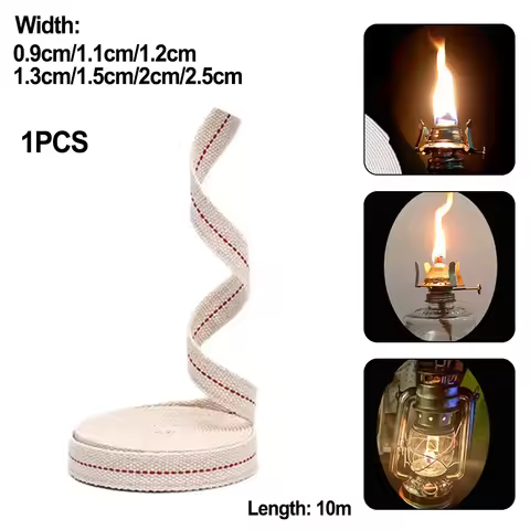 1m Cotton Flat Cotton Lantern Oil Lantern For Kerosene Burner Lighting & Paraffin Oil Camping Lamp L