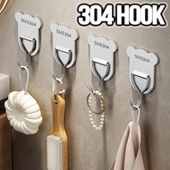 SUS 304 Strong Adhesive Non-Trace Wall Stickers Screw Hook Adhesive Wall Screw Hook Photo Frame Hook