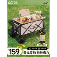 T Explore Camper Trolley Foldable Outdoor Trolley Camp Trolley Camping Gather Large Size Tank Wheel 