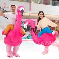 For Halloween Christmas Flamingo Inflatable Costume Stage Performance Props Costume Funny