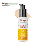 Deyga Tinted Sunscreen SPF50 PA+++ | Broad Spectrum UVA/UVB | Non-Greasy, No White Cast, 50ml