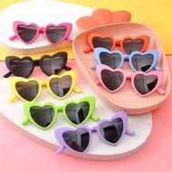 【Must-Have Gadgets】 Boys Girls Heart-Shaped Cute Pink Glasses Heart SuKids Heart Sunglasses Toddler