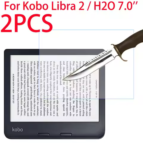 2PCS For Kobo Libra H2O 2019 For Kobo Libra 2 2021 7.0 Inch Tempered Glass Screen Protector Ereader 