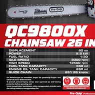 bagus mesin chainsaw proquip qc 9800 chain saw proquip 26 inch