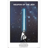 Star Wars Glow In The Dark Movie Poster Print Weapon of The Jedi Lightsaber Limited Edition Size 100