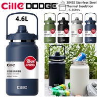 Cille Dodge 3L/4.6L 304SS Super Big Bucket Stainless Steel Vacuum Flask Thermos Water Bottle