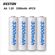 ET Game TH 4pcs BESTON AA Battery 1200mAh / 2000mAh  / 3000mAh /3300mAh 1.2V ถ่านชาร์จ จำนวน 4 ก้อน 