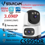 Vstarcam CS995DR (เลนส์คู่) 3.0MP กล้องวงจรปิดไร้สาย indoor กล้อง PT เลนส์คู่แบบ Full HD ความละเอียด