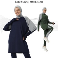 Jersy Muslimah Long Sleeve Tudung Sukan Muslimah Sport Hijab Baju Sukan Muslimah