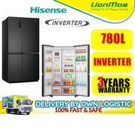 Hisense 780L Inverter Side by Side Refridgerator RS869N4ABV Fridge - Peti Sejuk