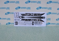 Decal Sticker Stiker Sepeda Wim Cycle Street Metal MTB Hybrid Roadbike Balap Jadul BMX Mini Anak Jengki Minion Minitrek Awet Tidak Mudah Luntur Lem Rekat - Stiker Wimcycle