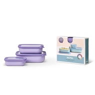 【下殺75折】荷蘭 Mepal 方形密封保鮮盒三件禮盒組(淺型)