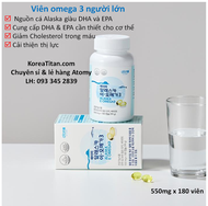 Viên dầu cá chiết xuất cá hồi Alaska hàm lượng cao DHA và EPA giúp sáng mắt cải thiện trí não và tốt