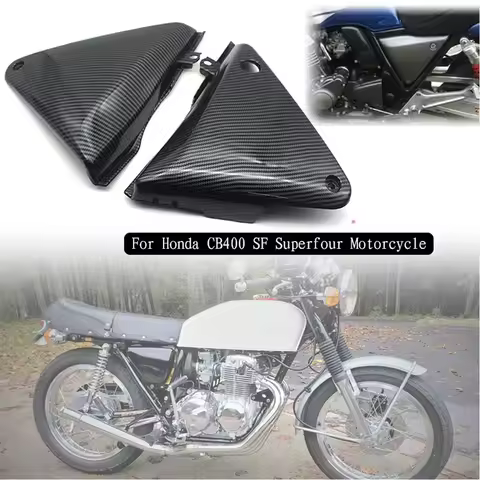 Carbon Fiber Motorcycle Side Panel Battery Side Faring Cover Cowl Fairing Trim Part For Honda CB400