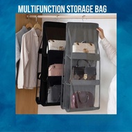 6 Pockets Bag Shoe Handbag Storage Wardrobe Cupboard Closet Hanger Tempat Simpanan Beg Almari