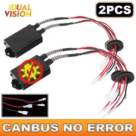 2PCS H7 LED Canbus Decoder Error Free Turbo Anti-Flicker Warning Canceller EMC External Driver Mini 