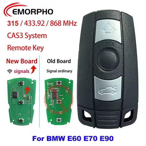 EMORPHO 315/433/868MHz 3 Buttons Remote Key For BMW 1 3 5 Series X5 E65 E83 X6 E46 E60 E63 E85 E90 E