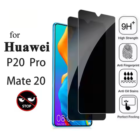 2Pcs For Privacy Screen Protector For Huawei Mate 20 P20 Pro Anti-Spy Tempered Glass Phone Glass For
