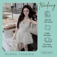 Beautiful buttoned camisole dress Huong fashion