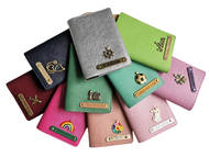 Sarung Pasport Cetak Nama Kulit PU Passport Cover with 1 Charm Passport Holder Free Name Passport Ca