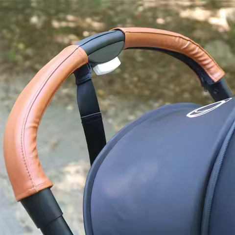 Buggy Push Bar Leather Cover For Bugaboo Butterfly Pushchair Mummy Handrail Protective Case With Zip