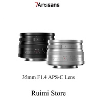 7Artisans 35mm F1.4 Manual Focus APS-C Lens for Canon M / Sony E / Fuji X / M43 / Nikon Z Mount Mirrorless Camera BVZC