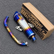 38mm racing inletknalpot for nmax, aerox, pcx, vario, adv 86 exhaust stainless steel
