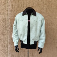 GAHO．Z | แจ็คเก็ต Cleanfit Retro Suede คอปก สีบล็อก