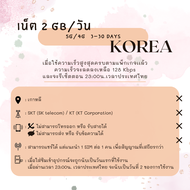 [SIMCard] Korea Unlimited 5G/4G ซิมเน็ตเกาหลี ไม่อั้นไม่ลดสปีด/วันละ 1 2 3 GB/ทั้งหมด 10 20 GB ซิมเน