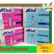 Aros / Primes Disposable Syringe Luer Lock / Luer Slip [ 1cc / 3cc / 5cc / 10cc / 20cc ]